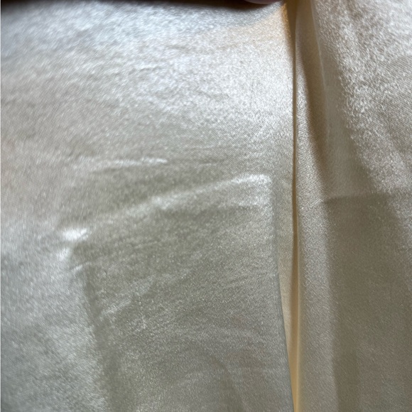 $395 sexy Free People Nadia champagne wide leg deep v neck satin Jumpsuit 12 - Picture 11 of 11